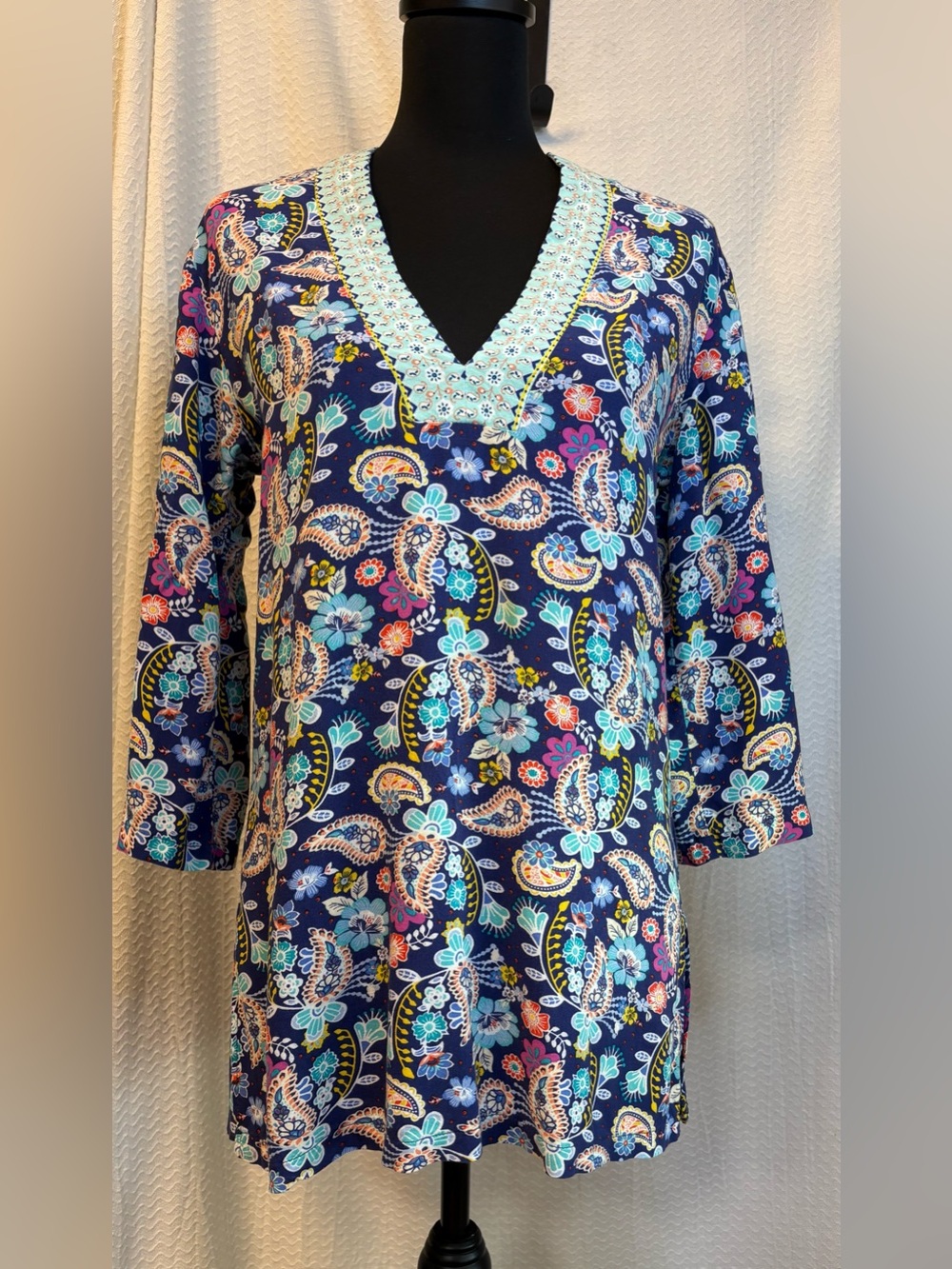Liz Claiborne Paisley swimsuit cover-up dress
Size S